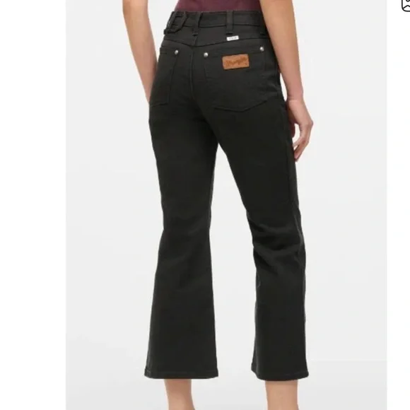 Wrangler Red Cotton Solid Flare fit Jeans